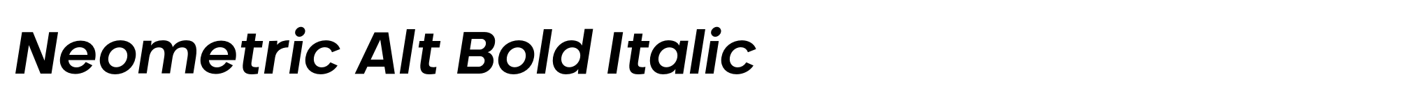 Neometric Alt Bold Italic image